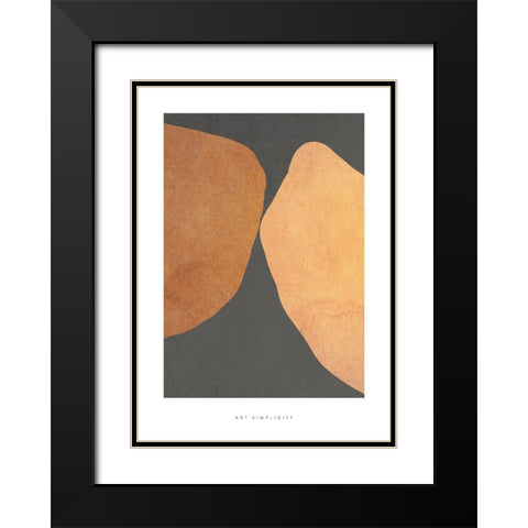 Art Simplicity 4 Black Modern Wood Framed Art Print with Double Matting by Design Fabrikken
