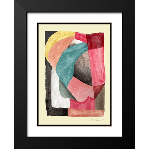 Compose Black Modern Wood Framed Art Print with Double Matting by Design Fabrikken