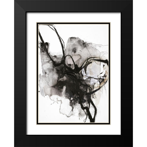 Sculpt Black Modern Wood Framed Art Print with Double Matting by Design Fabrikken