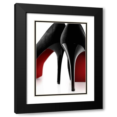 Fashion Red 1 Black Modern Wood Framed Art Print with Double Matting by Design Fabrikken