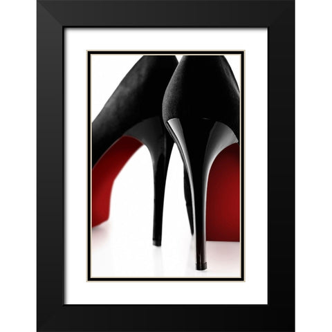 Fashion Red 1 Black Modern Wood Framed Art Print with Double Matting by Design Fabrikken
