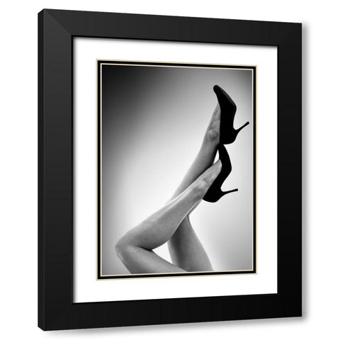 Fashion Red 3 Black Modern Wood Framed Art Print with Double Matting by Design Fabrikken