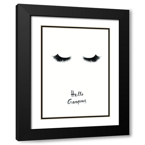 Couture 8 Black Modern Wood Framed Art Print with Double Matting by Design Fabrikken