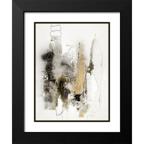 Aqua Sketch 2 Black Modern Wood Framed Art Print with Double Matting by Design Fabrikken