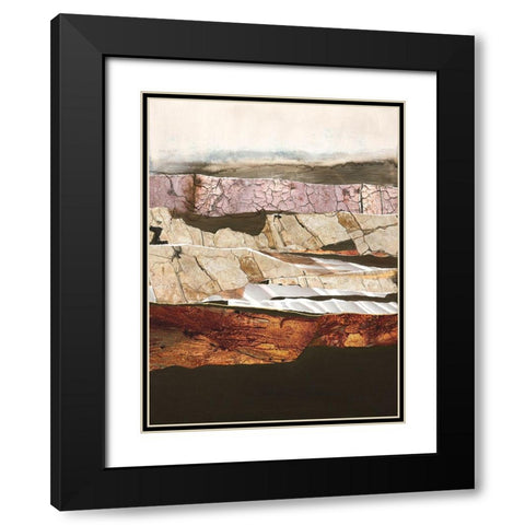 Element Earth Black Modern Wood Framed Art Print with Double Matting by Design Fabrikken