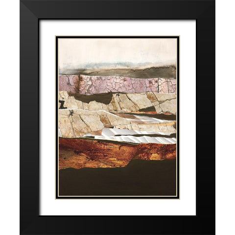Element Earth Black Modern Wood Framed Art Print with Double Matting by Design Fabrikken