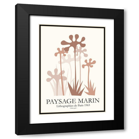 Seascapes 3 Black Modern Wood Framed Art Print with Double Matting by Design Fabrikken