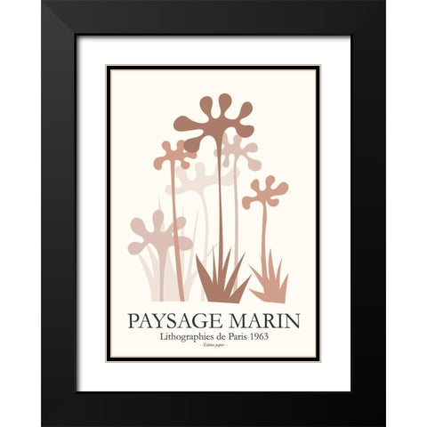 Seascapes 3 Black Modern Wood Framed Art Print with Double Matting by Design Fabrikken