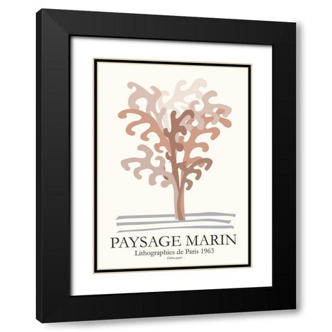 Seascapes 4 Black Modern Wood Framed Art Print with Double Matting by Design Fabrikken