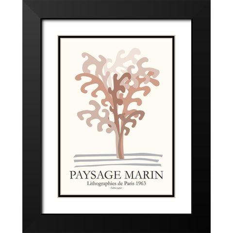 Seascapes 4 Black Modern Wood Framed Art Print with Double Matting by Design Fabrikken