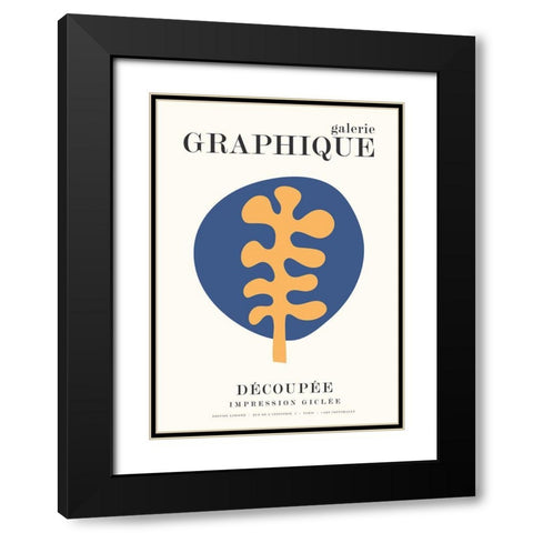 Graphique 7 Black Modern Wood Framed Art Print with Double Matting by Design Fabrikken