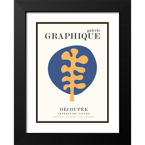 Graphique 7 Black Modern Wood Framed Art Print with Double Matting by Design Fabrikken