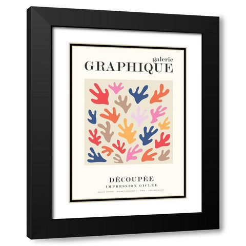 Graphique 12 Black Modern Wood Framed Art Print with Double Matting by Design Fabrikken