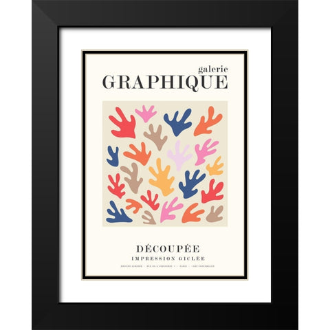 Graphique 12 Black Modern Wood Framed Art Print with Double Matting by Design Fabrikken