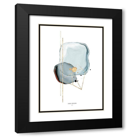 Gold Edition No 1 Black Modern Wood Framed Art Print with Double Matting by Design Fabrikken