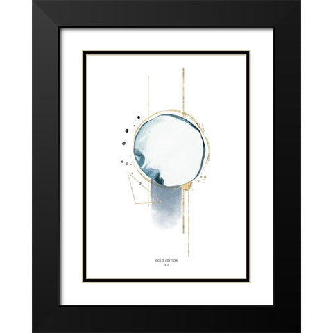 Gold Edition No 2 Black Modern Wood Framed Art Print with Double Matting by Design Fabrikken