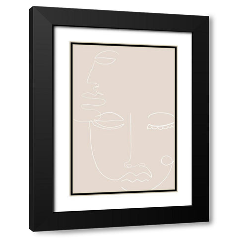 Moments 1 Black Modern Wood Framed Art Print with Double Matting by Design Fabrikken