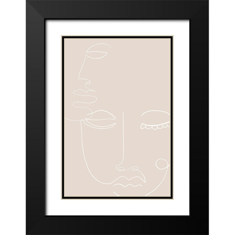Moments 1 Black Modern Wood Framed Art Print with Double Matting by Design Fabrikken