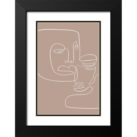 Moments 2 Black Modern Wood Framed Art Print with Double Matting by Design Fabrikken