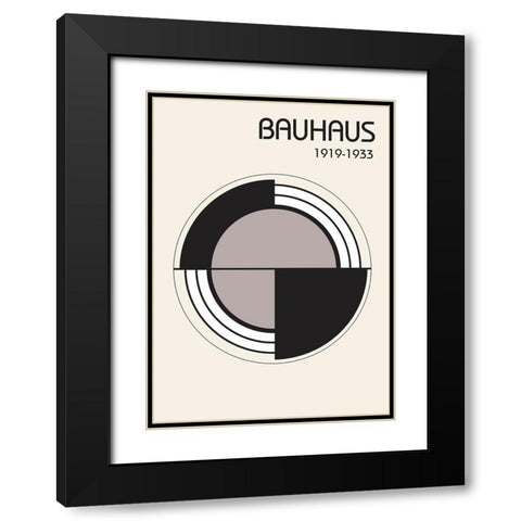 Bauhaus 2 Black Modern Wood Framed Art Print with Double Matting by Design Fabrikken