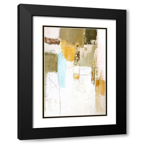 Mingle 3 Black Modern Wood Framed Art Print with Double Matting by Design Fabrikken