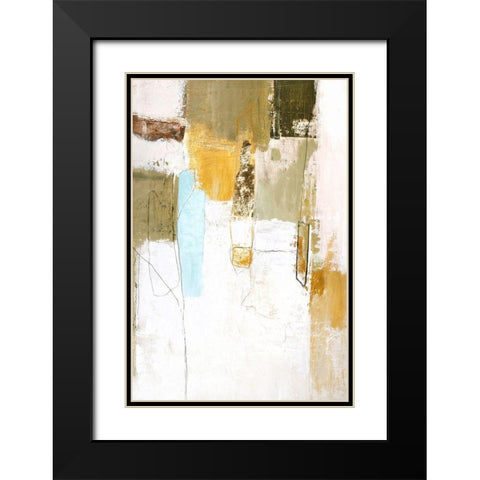 Mingle 3 Black Modern Wood Framed Art Print with Double Matting by Design Fabrikken