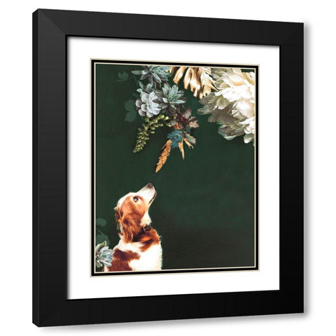 Pet Couture 1 Black Modern Wood Framed Art Print with Double Matting by Design Fabrikken