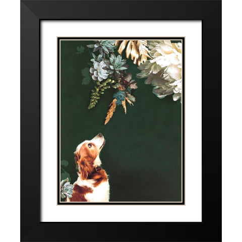 Pet Couture 1 Black Modern Wood Framed Art Print with Double Matting by Design Fabrikken