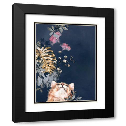 Pet Couture 3 Black Modern Wood Framed Art Print with Double Matting by Design Fabrikken