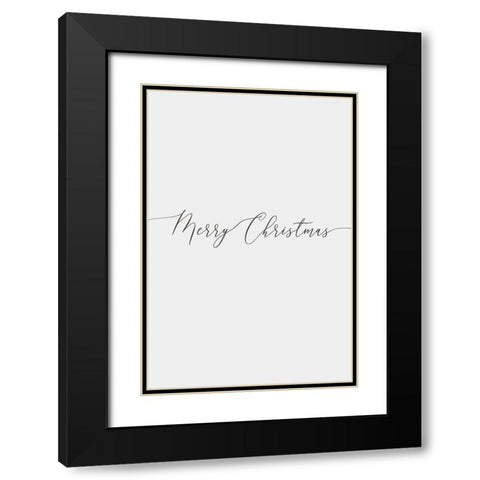 Merry Christmas 1 Black Modern Wood Framed Art Print with Double Matting by Design Fabrikken
