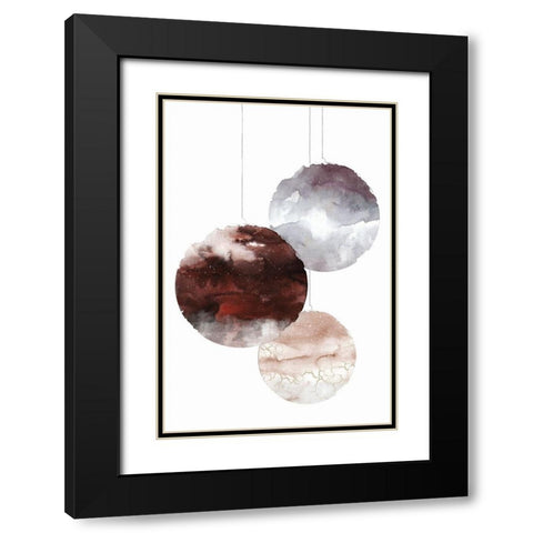 Holiday Time 3 Black Modern Wood Framed Art Print with Double Matting by Design Fabrikken