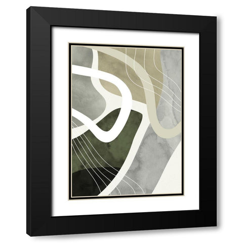 Acrobat 1 Black Modern Wood Framed Art Print with Double Matting by Design Fabrikken