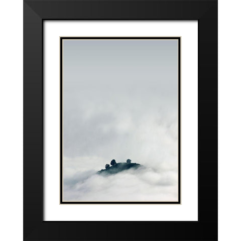 Lost in Mist Black Modern Wood Framed Art Print with Double Matting by Design Fabrikken