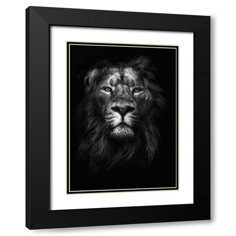 King of Kings Black Modern Wood Framed Art Print with Double Matting by Design Fabrikken