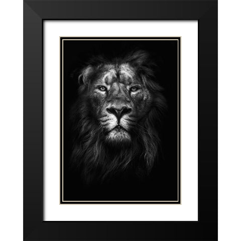 King of Kings Black Modern Wood Framed Art Print with Double Matting by Design Fabrikken