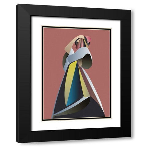 Off Chart 1 Black Modern Wood Framed Art Print with Double Matting by Design Fabrikken
