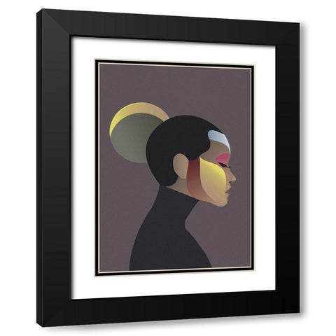 Off Chart 2 Black Modern Wood Framed Art Print with Double Matting by Design Fabrikken