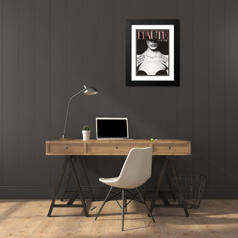 Couture 2 Black Modern Wood Framed Art Print with Double Matting by Design Fabrikken