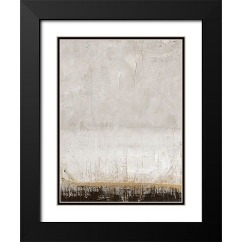 Golden Line Black Modern Wood Framed Art Print with Double Matting by Design Fabrikken