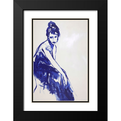 Just a Little While Black Modern Wood Framed Art Print with Double Matting by Design Fabrikken
