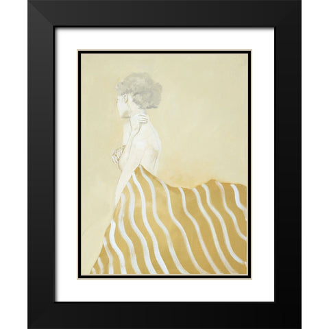 Wherever You Are Black Modern Wood Framed Art Print with Double Matting by Design Fabrikken