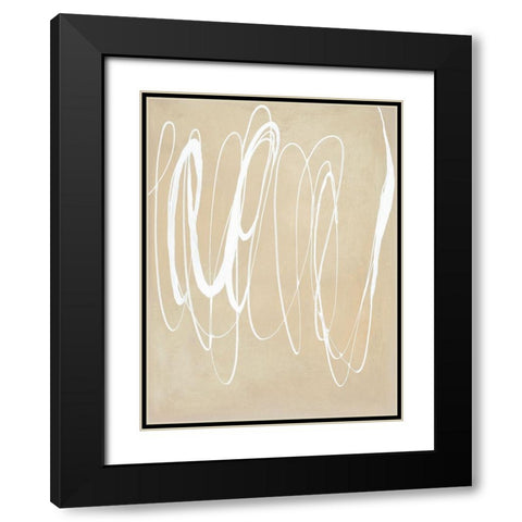 Wide Open World Black Modern Wood Framed Art Print with Double Matting by Design Fabrikken
