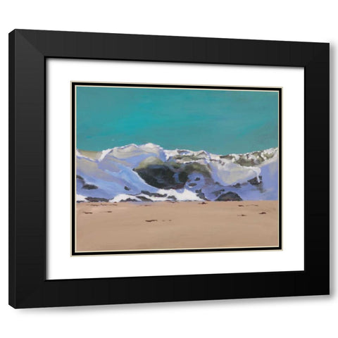Shore Break 1 Black Modern Wood Framed Art Print with Double Matting by Newstedt, Stephen