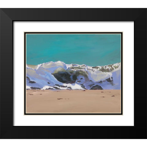 Shore Break 1 Black Modern Wood Framed Art Print with Double Matting by Newstedt, Stephen
