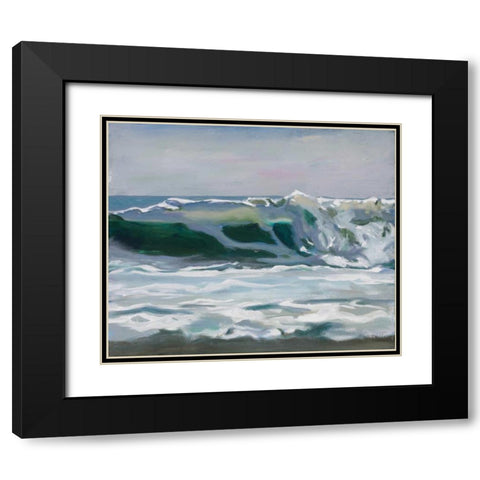 Shore Break 2 Black Modern Wood Framed Art Print with Double Matting by Newstedt, Stephen