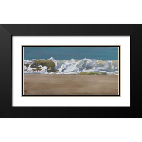 Shore Break 4 Black Modern Wood Framed Art Print with Double Matting by Newstedt, Stephen