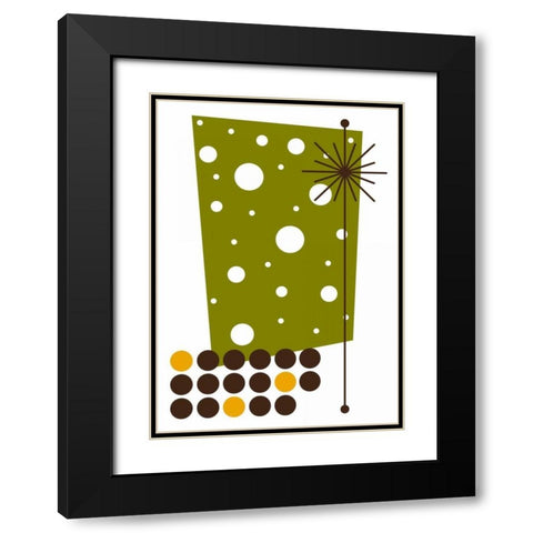 Yucca In Green Black Modern Wood Framed Art Print with Double Matting by Newton, Tonya