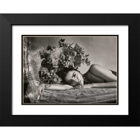 I Would Like to Give You Everything Black Modern Wood Framed Art Print with Double Matting by Navarro, Ernesto