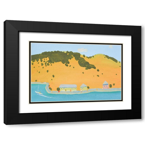 Balaclava Hills Black Modern Wood Framed Art Print with Double Matting by Nekraha, Igor