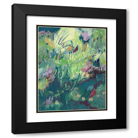 Recklessly Blooming Black Modern Wood Framed Art Print with Double Matting by Nemcosky, Ann Thompson